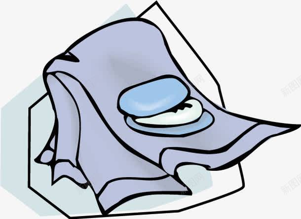 卡通蓝色毛巾肥皂png免抠素材_88icon https://88icon.com 毛巾 肥皂 蓝色毛巾 蓝色矢量