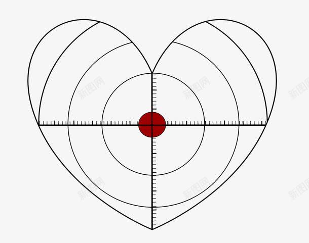 红点刻度爱心png免抠素材_88icon https://88icon.com 刻度 爱心 红点准心 红色 黑色