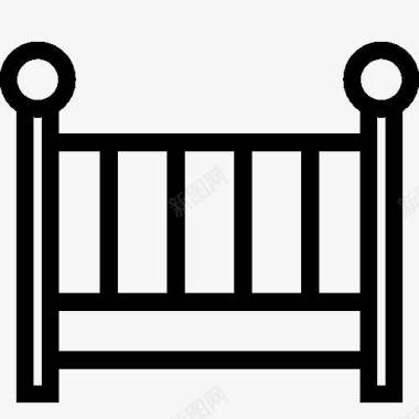 婴儿床上的图标图标