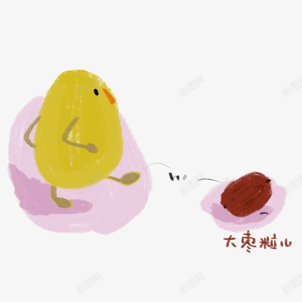 大枣手绘png免抠素材_88icon https://88icon.com 创意 大枣 插画 食物