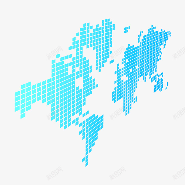 蓝色科技地图矢量图ai免抠素材_88icon https://88icon.com 地图 科技 蓝色 矢量图