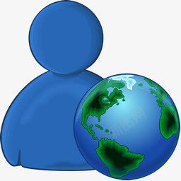 蓝色地球人物图标图标