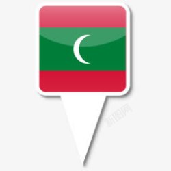 马尔代夫国旗为iPhone地图素材