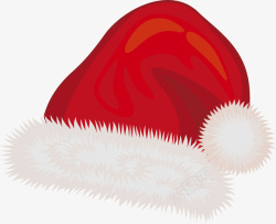 红色冬日卡通圣诞帽素材