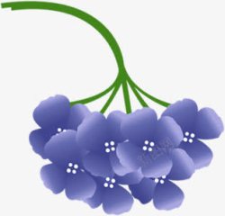 卡通紫色植物花朵素材