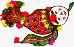 手绘卡通人鱼传统文化素材