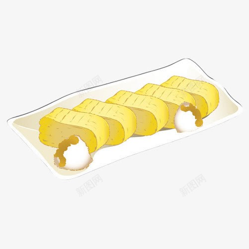 黄色糕点手绘画片png免抠素材_88icon https://88icon.com 手绘美食 糕点 面点 鸡蛋味 黄色