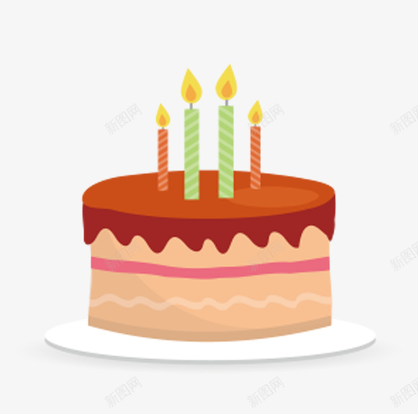 棕色卡通生日蛋糕装饰图案png免抠素材_88icon https://88icon.com 免抠PNG 卡通 棕色 生日蛋糕 装饰图案