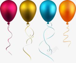 四个气球四个彩色气球高清图片