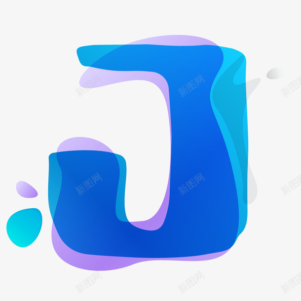 蓝色渐变叠印英文字母J矢量图ai免抠素材_88icon https://88icon.com 创意英文字母J 彩色叠加 彩色英文字母J 英文字母J 英文字母大写J 蓝色叠印 蓝色渐变 矢量图