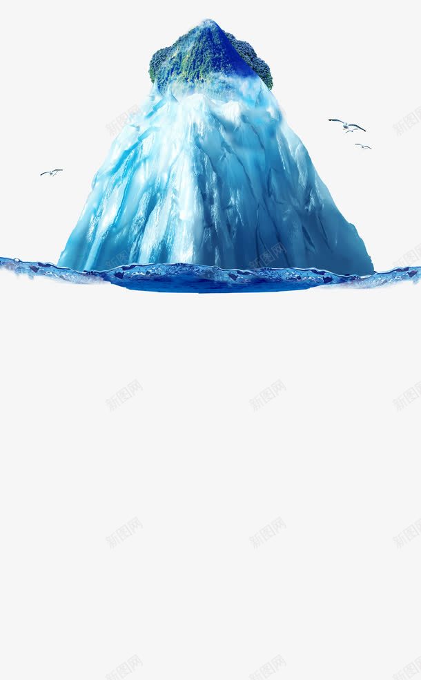 冰山蓝色冬季淘宝清新png免抠素材_88icon https://88icon.com 冬季 冰山 淘宝 清新 蓝色
