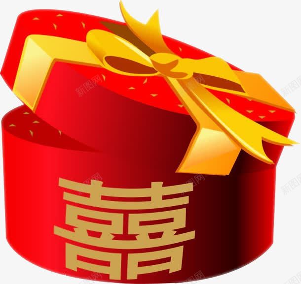 红色卡通手绘圆形喜礼盒png免抠素材_88icon https://88icon.com 卡通 圆形 礼盒 红色