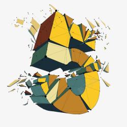 分裂的数字5素材