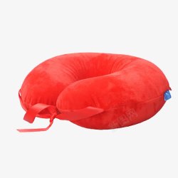 红色U型乳胶枕素材