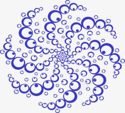 科学几何蓝色圆形图案素材