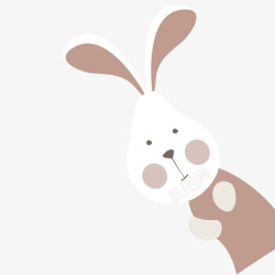复活节可爱的小兔子矢量图素材