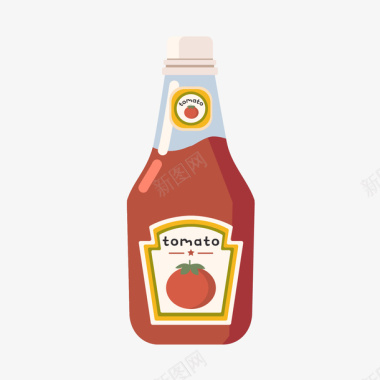 卡通番茄酱图标图标