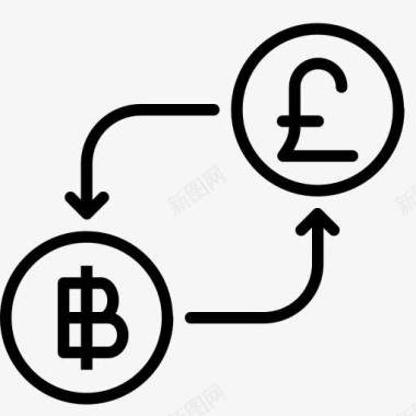 素材图片下载比特币转换货币金融钱英镑以货币图标图标