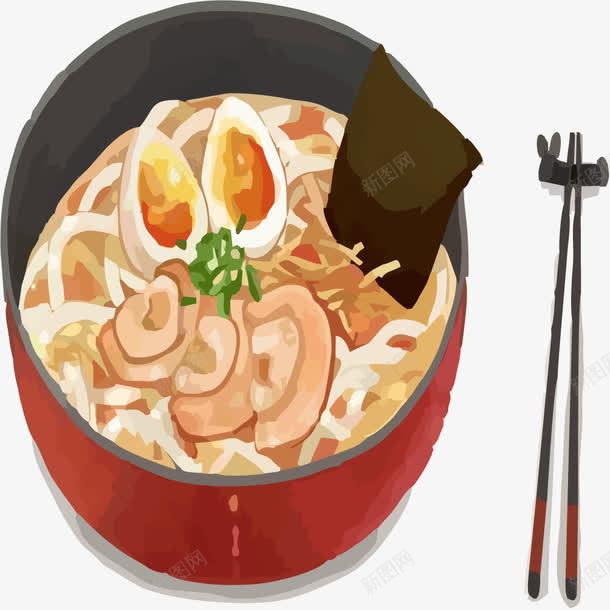 手绘鸡蛋面png免抠素材_88icon https://88icon.com 免抠食物插画 创意 美食 面条 食物 鸡蛋面