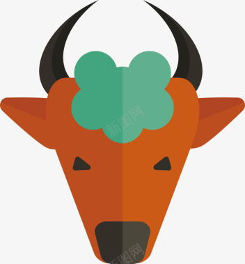动物精美公牛logo矢量图图标图标