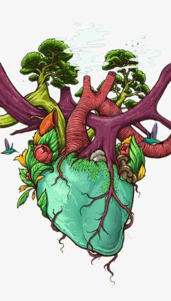 创意心脏之树素材