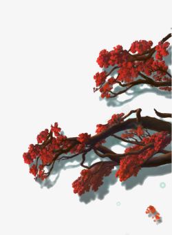 红色海棠树素材