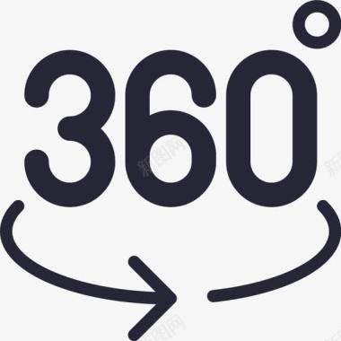 360全景全景填色图标图标