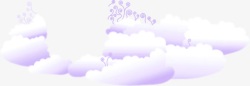 紫色白色云朵背景素材