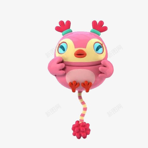 红尾巴绿眼睛手绘玩偶png免抠素材_88icon https://88icon.com 红尾巴 绿眼睛