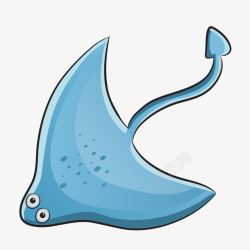 世界海洋日蓝色小鱼矢量图素材