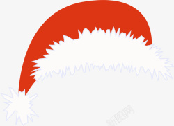 卡通红色冬日圣诞帽素材
