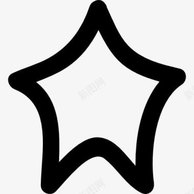 黑色五星简约自定义形状图标图标