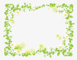 绿叶装饰花边矢量图素材