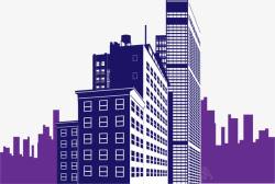 紫色街区素材