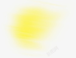 黄色手绘日光创意素材