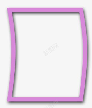 相框边角相框图标手绘边框紫色边框图标