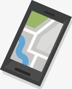 旅游手机电子地图矢量图素材
