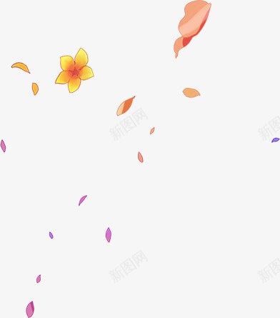 彩色花朵花瓣卡通背景png免抠素材_88icon https://88icon.com 卡通 彩色 背景 花朵 花瓣