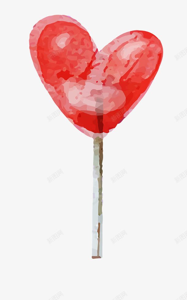 手绘心形棒棒糖png免抠素材_88icon https://88icon.com 心形 手绘 棒棒糖 甜美 红色 装饰图案