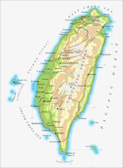 创意台湾地图素材