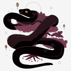 黑蛇矢量图素材