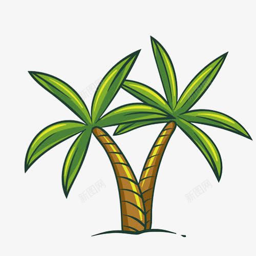 绿色芭蕉树png免抠素材_88icon https://88icon.com PNG图形 PNG装饰 卡通 绿色 芭蕉树 装饰