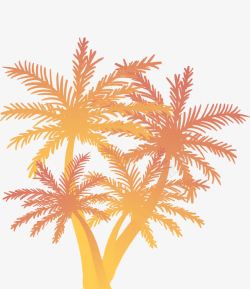 卡通沙滩椰子树素材