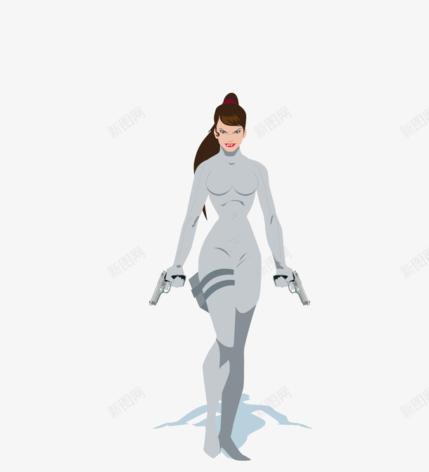 灰色女特工矢量图eps免抠素材_88icon https://88icon.com 免扣png 女特工 灰色女特工 矢量女特工 矢量图