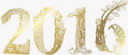 2016年新年花纹素材