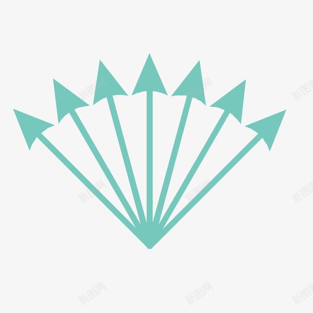 蓝色散射状箭号箭头png免抠素材_88icon https://88icon.com 散射状 箭号 箭头 蓝色