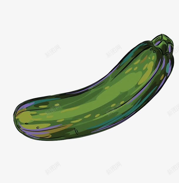 绿色的瓜png免抠素材_88icon https://88icon.com 卡通 手绘 桔梗 瓜 简图 绿色的 蔬菜 长形