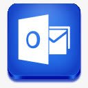 蓝色盒子蓝色立体图标邮件图标
