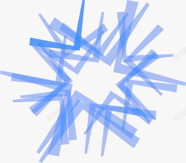 手绘蓝色几何图案png免抠素材_88icon https://88icon.com 手绘 简约 蓝色几何图案