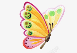 漂亮的蝴蝶水彩图素材
